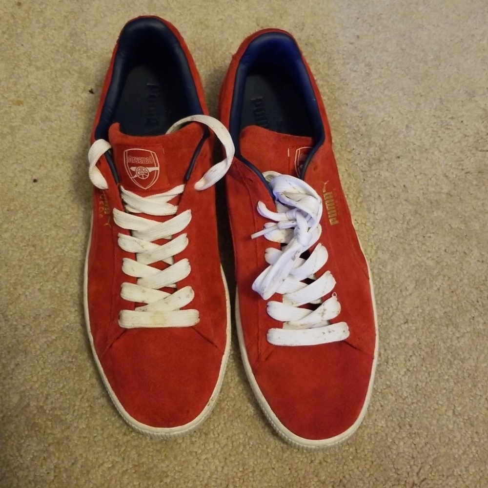Puma Red Arsenal Sued Shoes